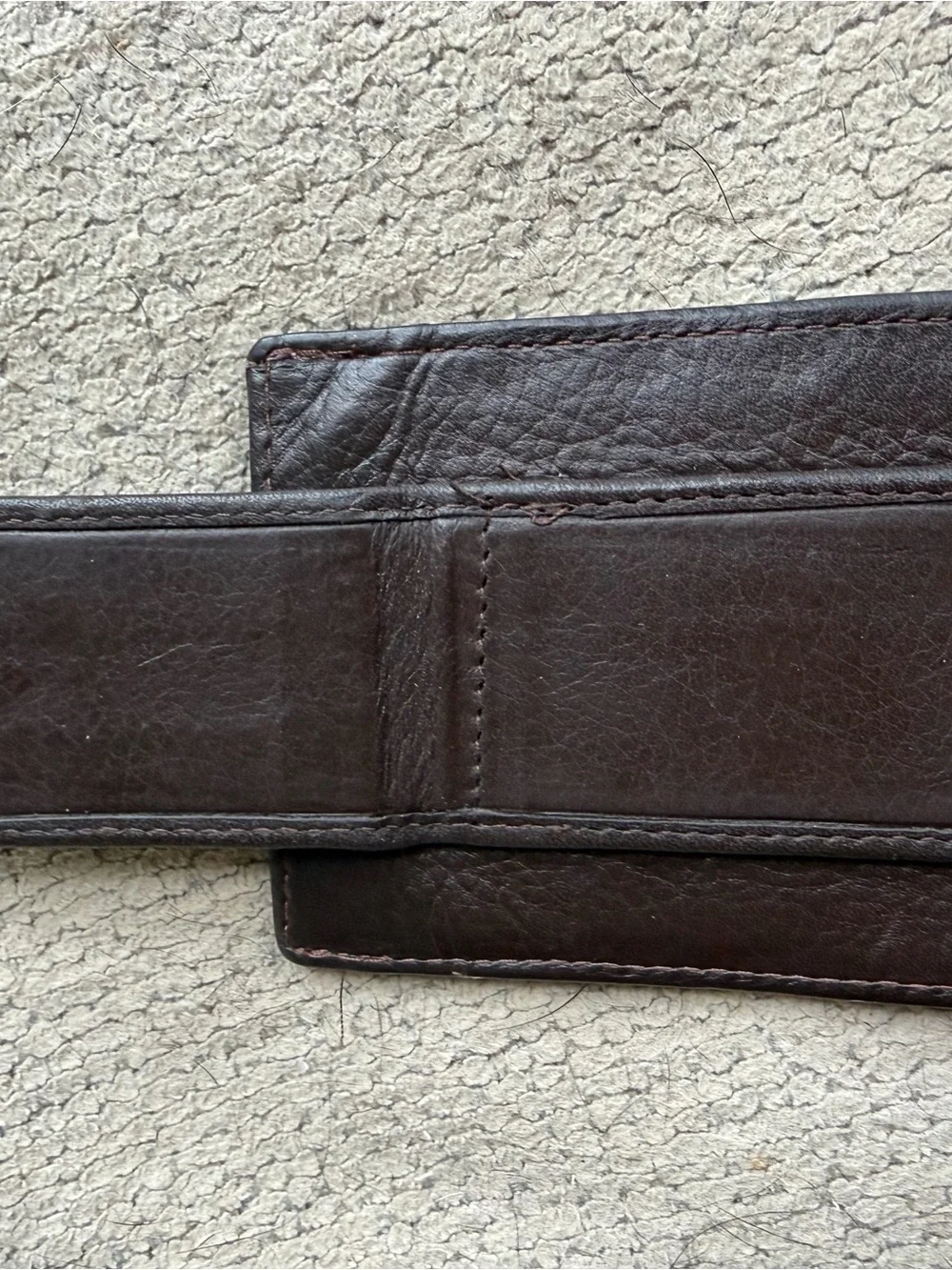 Embossed Dark Brown Leather Wallet